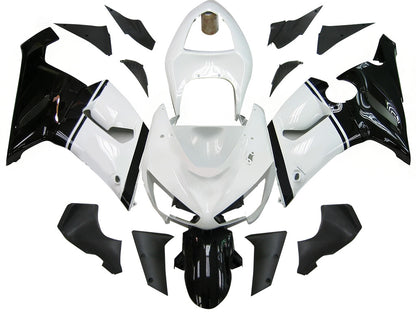 Carene 2005-2006 Kawasaki ZX6R 636 Bianco Nero elfo ZX6R Racing Generico