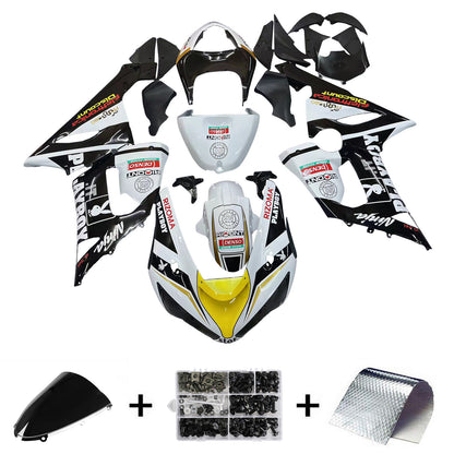 Carene 2005-2006 Kawasaki ZX6R 636 Nero Bianco Giallo Playboy Racing Generico