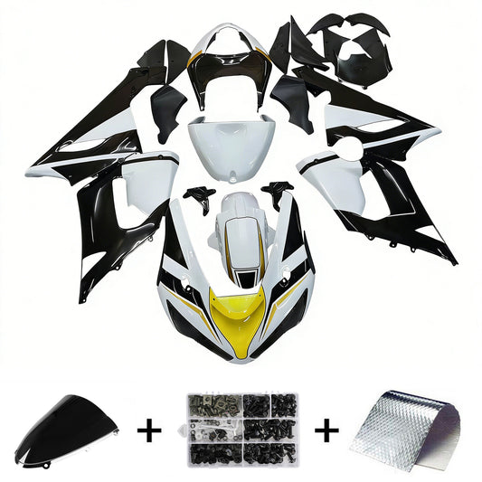 Carene 2005-2006 Kawasaki ZX6R 636 Nero Bianco Giallo Playboy Generico