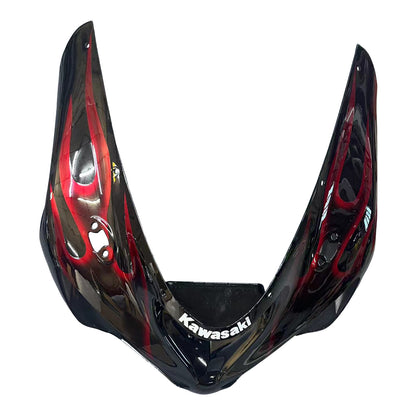 Carene 2005-2006 Kawasaki ZX6R 636 Black &amp; Red Flame Ninja Racing Generico