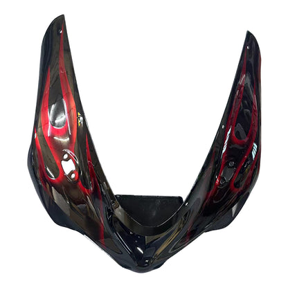Carene 2005-2006 Kawasaki ZX6R 636 Black & Red Flame Ninja Racing Generico