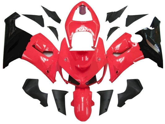 Carene 2005-2006 Kawasaki ZX6R 636 Rosso Nero Ninja Racing Generico
