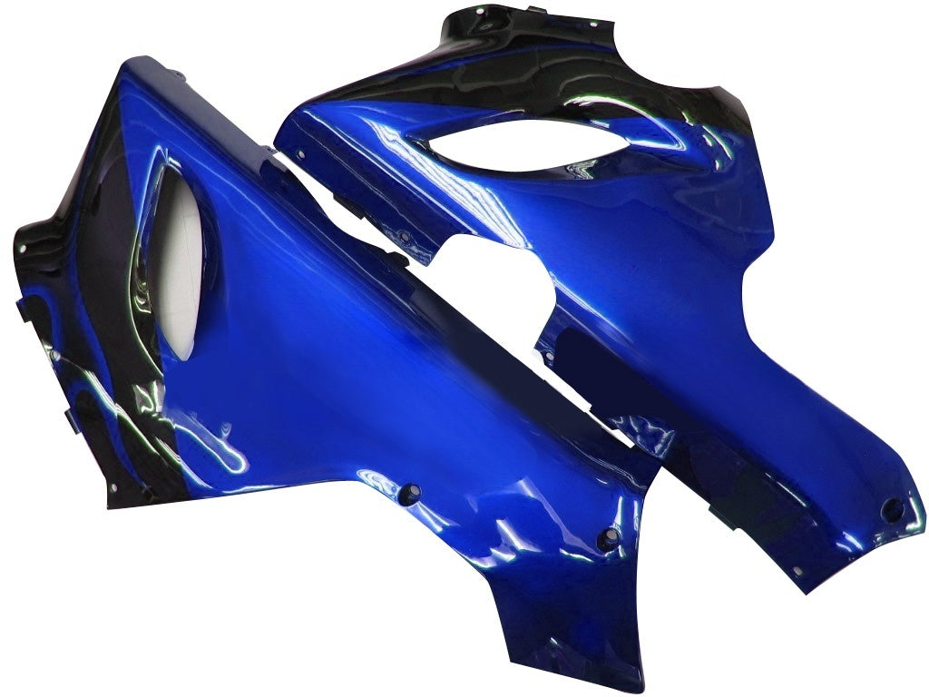 Carene 2005-2006 Kawasaki ZX6R 636 Black & Blue Flame Ninja Generico