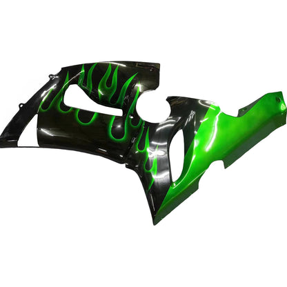 Amotopart 2005-2006 Kawasaki ZX6R 636 GRANDING GREEN & BLACK KIT