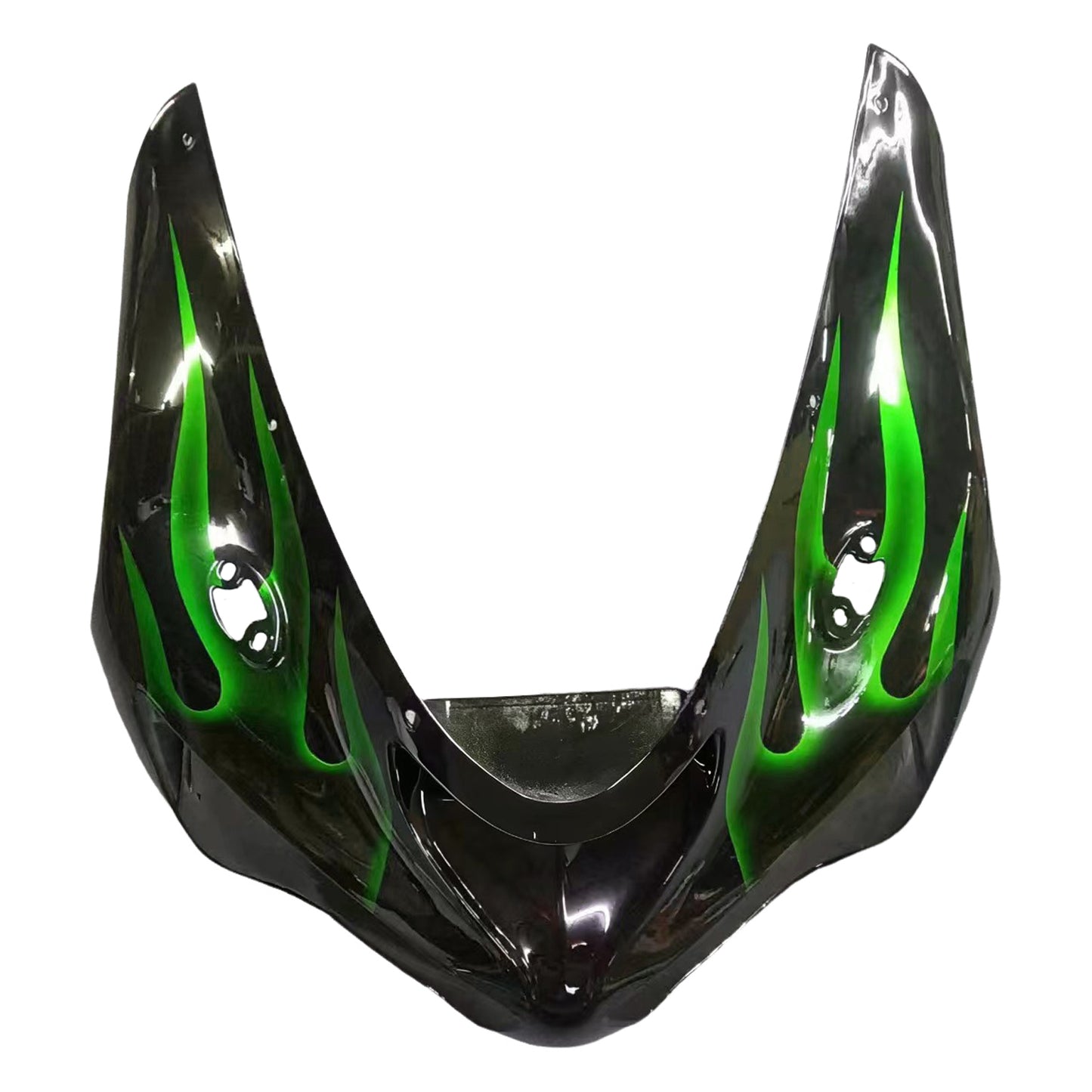 Carene 2005-2006 Kawasaki ZX6R 636 Black & Green Flame Ninja Generico