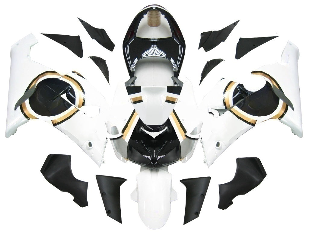 Carene 2005-2006 Kawasaki ZX6R 636 Nero Bianco Lucky Strike Ninja Racing Generico