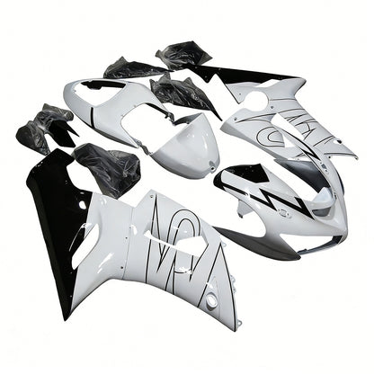 Carene 2005-2006 Kawasaki ZX6R 636 Bianco Nero Corona Generico