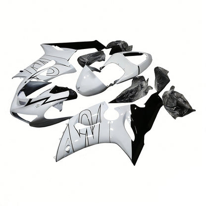 Carene 2005-2006 Kawasaki ZX6R 636 Bianco Nero Corona Generico