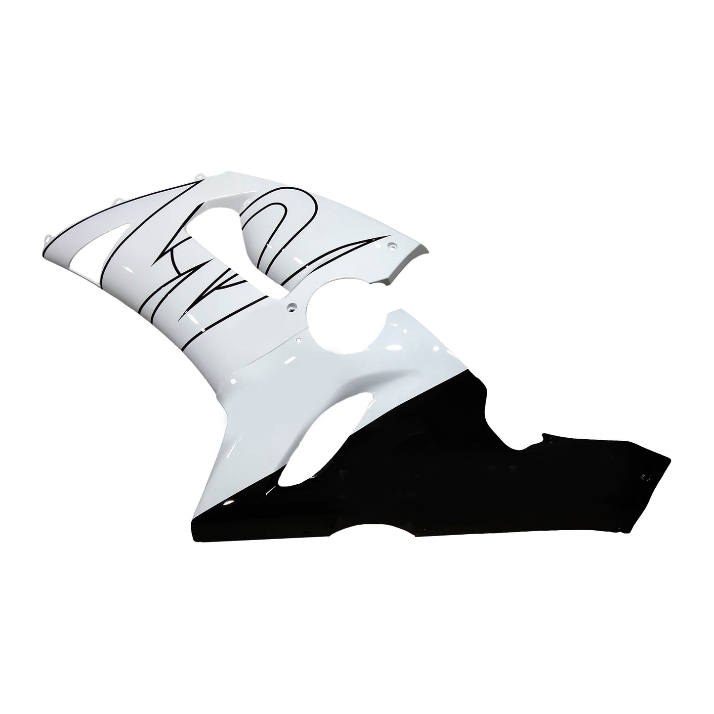 Carene 2005-2006 Kawasaki ZX6R 636 Bianco Nero Corona Racing Generico