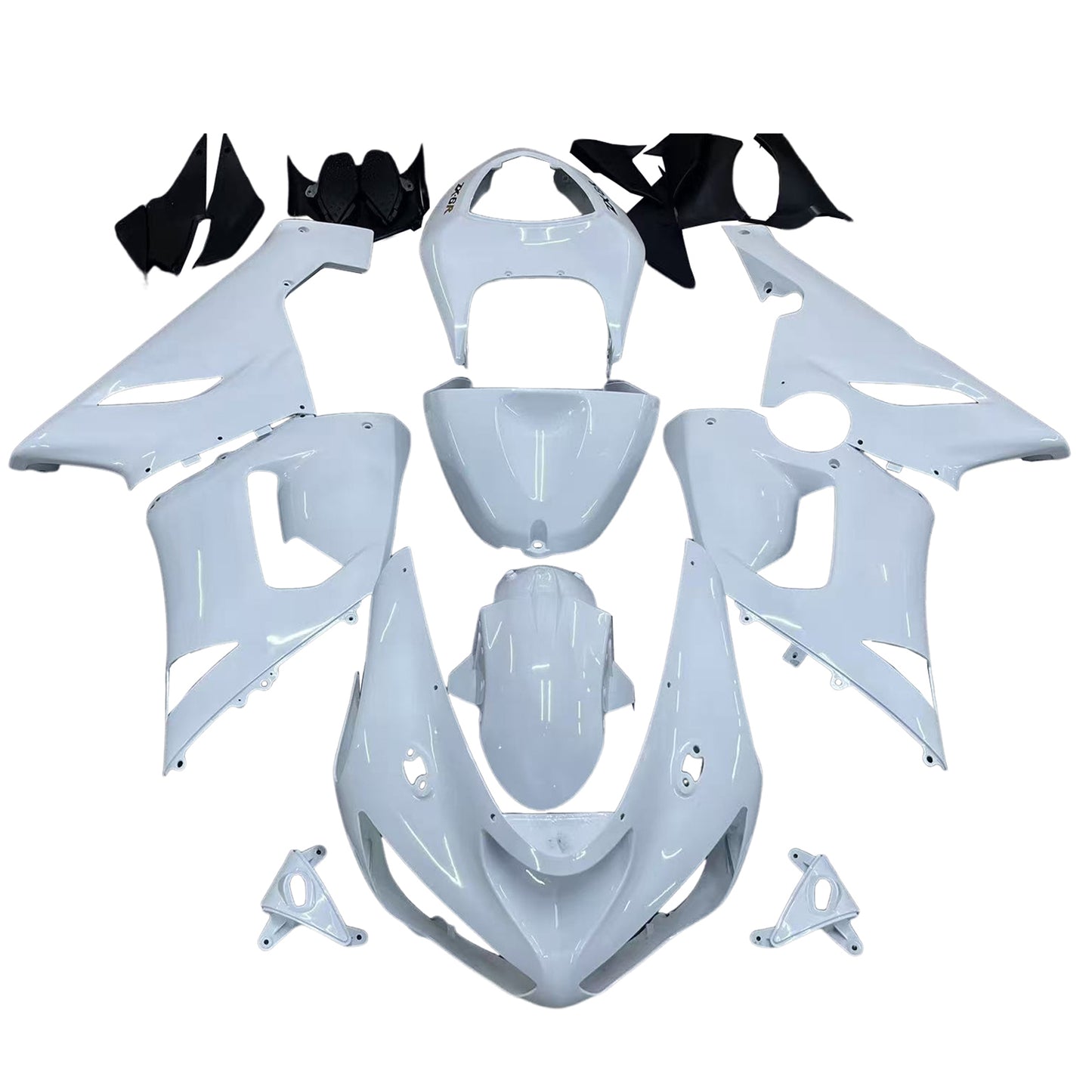 Carene 2005-2006 Kawasaki ZX6R 636 Bianco ZX6R Ninja Racing Generico