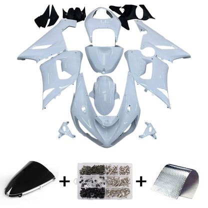 Carene 2005-2006 Kawasaki ZX6R 636 Bianco ZX6R Ninja Racing Generico