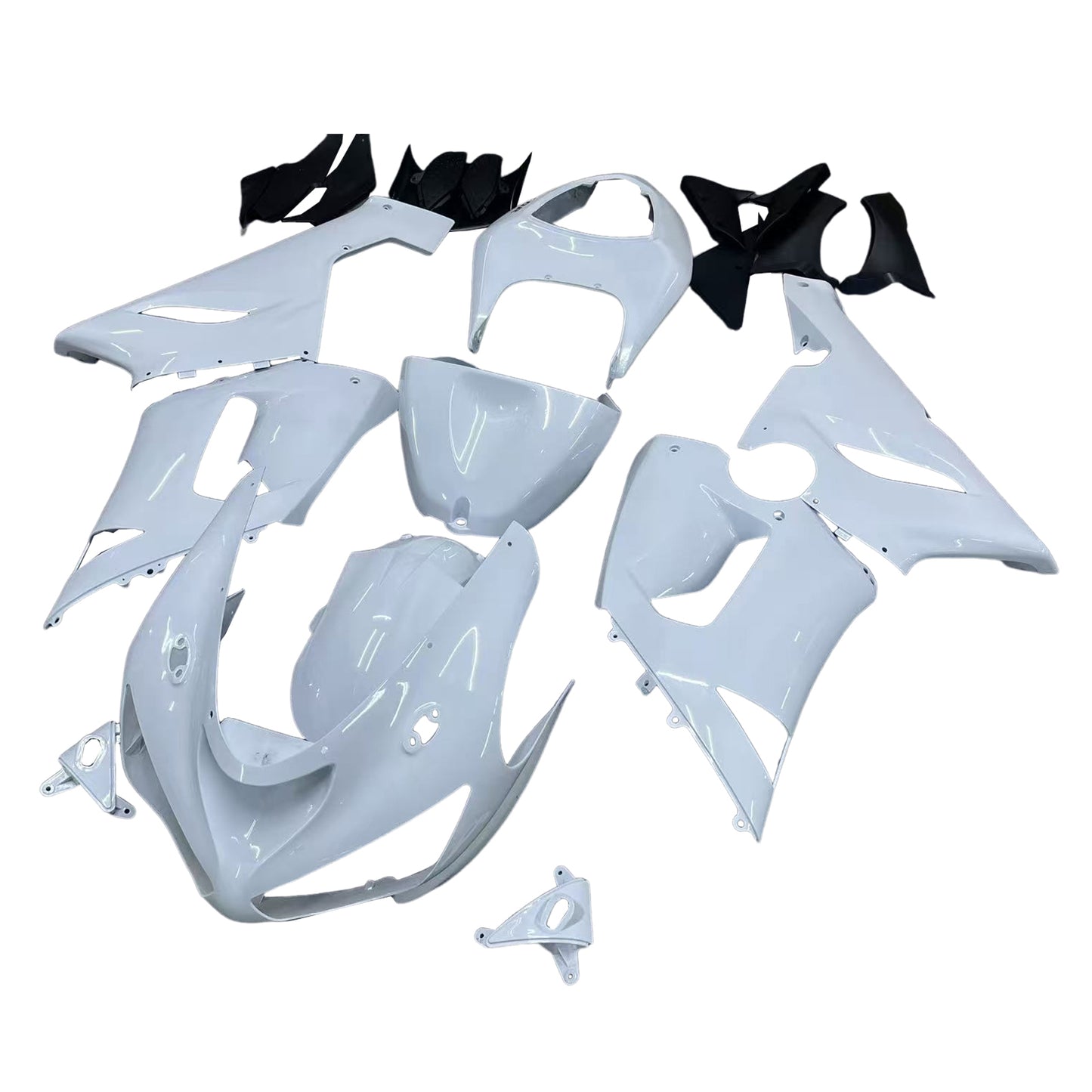 Carene 2005-2006 Kawasaki ZX6R 636 Bianco ZX6R Ninja Racing Generico