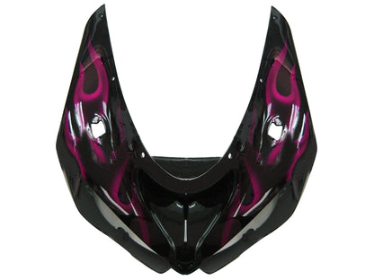 Carene 2005-2006 Kawasaki ZX6R 636 Black &  Purple Flame Ninja Racing Generico
