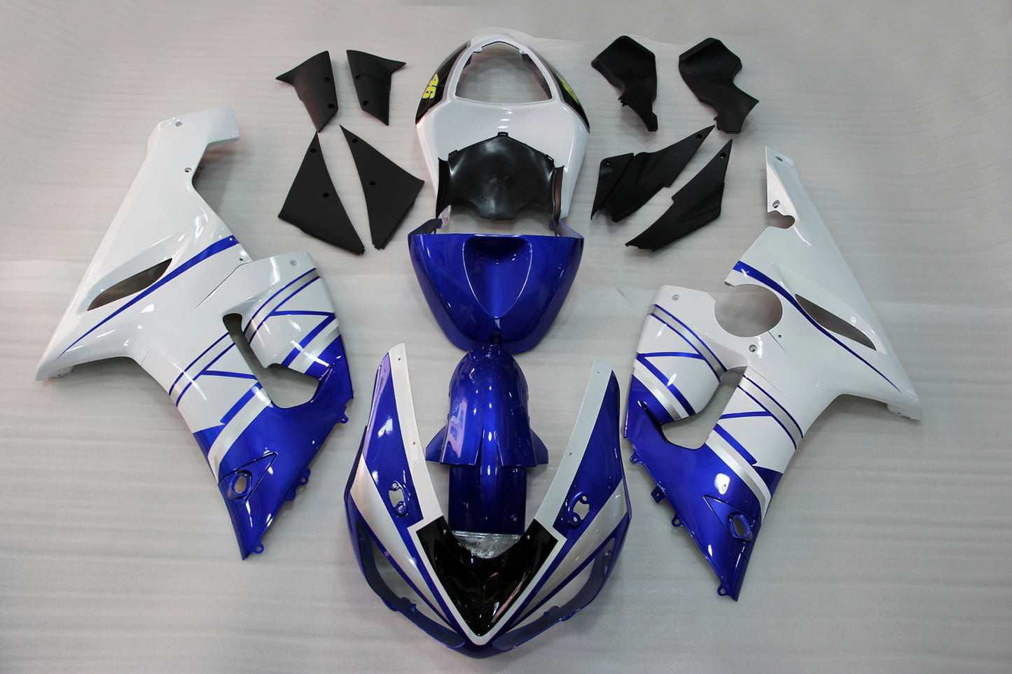 Carene 2005-2006 Kawasaki ZX6R ZX636 Blu Bianco FIAT Generico
