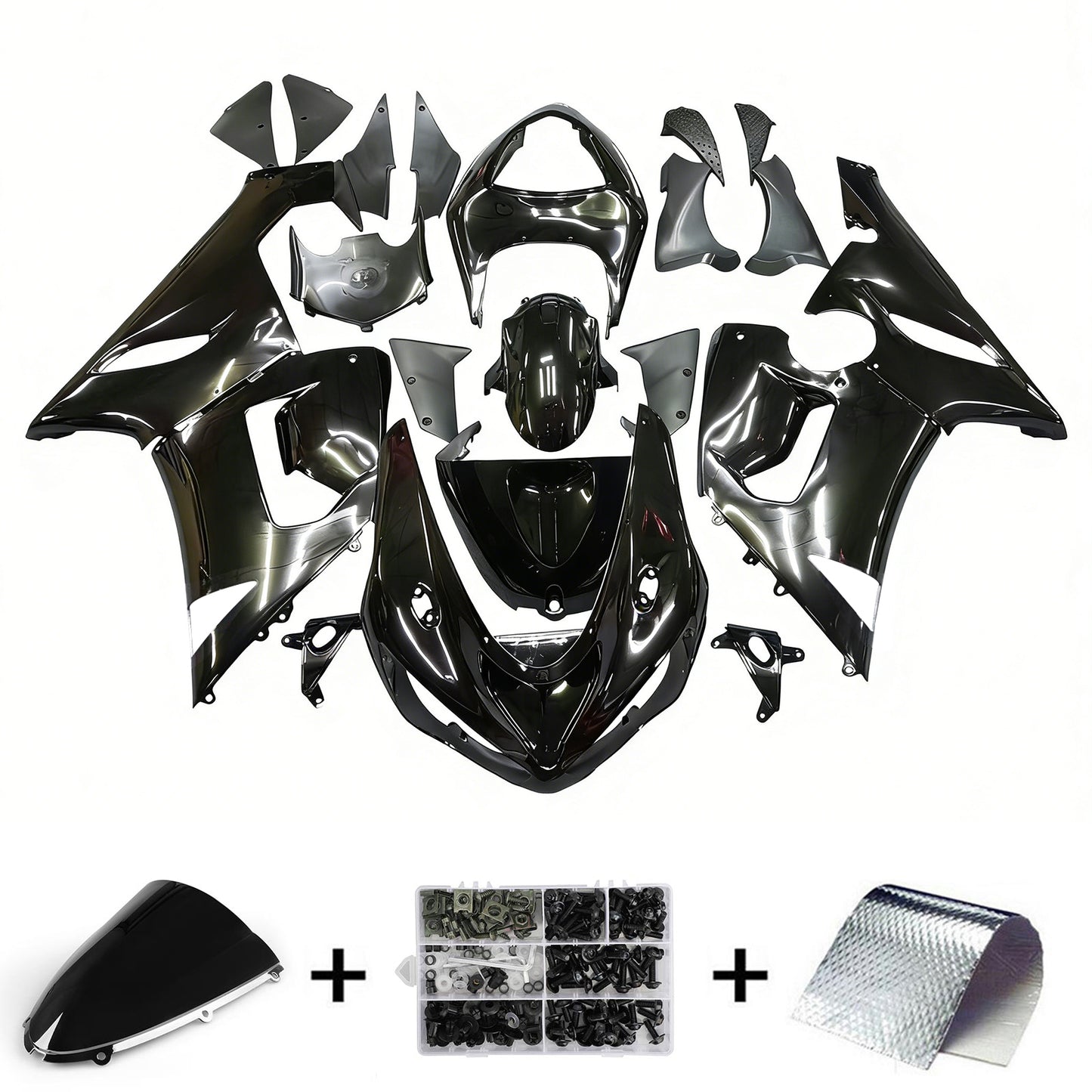 Amotopart Kawasaki ZX6R 636 2005-2006 Kit Carena Carrozzeria Plastica ABS