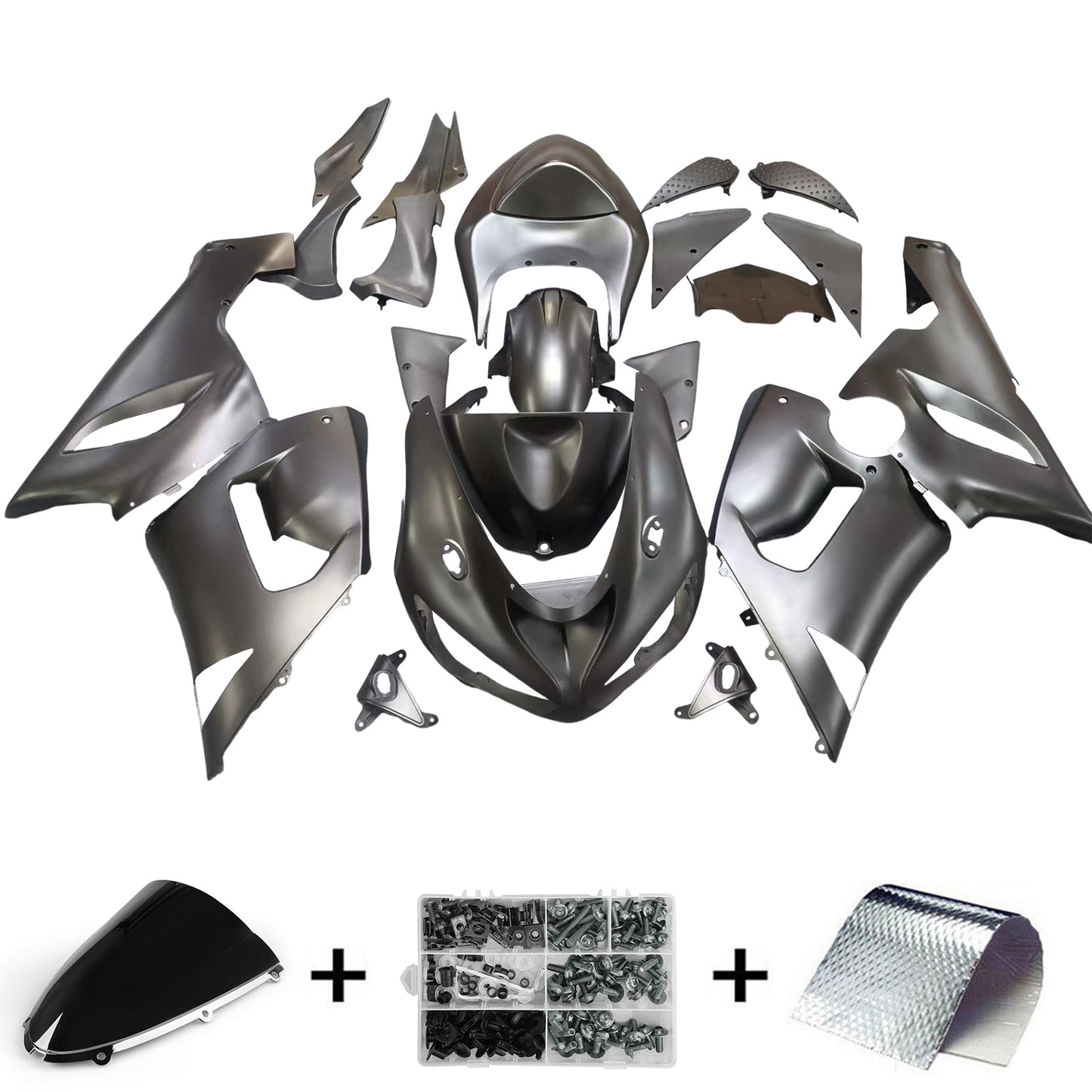 Amotopart Kawasaki ZX6R 636 2005-2006 Kit Carena Carrozzeria Plastica ABS