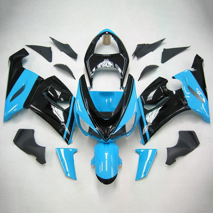 Amotopart Kawasaki 2005-2006 ZX6R 636 Kit di trigger blu nero