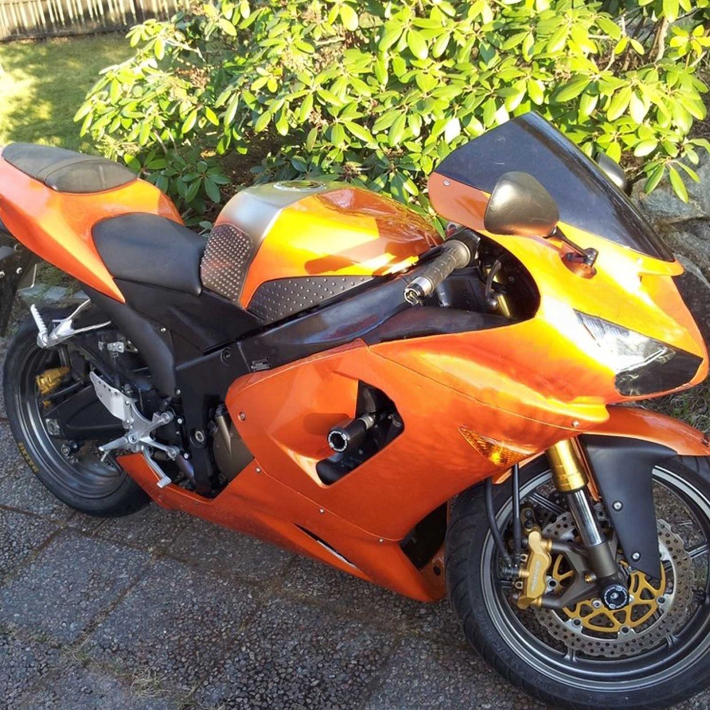 Amotopart Kawasaki 2005-2006 ZX6R 636 Kit di rivestimento arancione