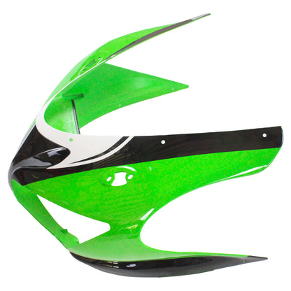 Amotopart Kawasaki 2005-2006 ZX6R 636 Black Mix Green Fearing Kit