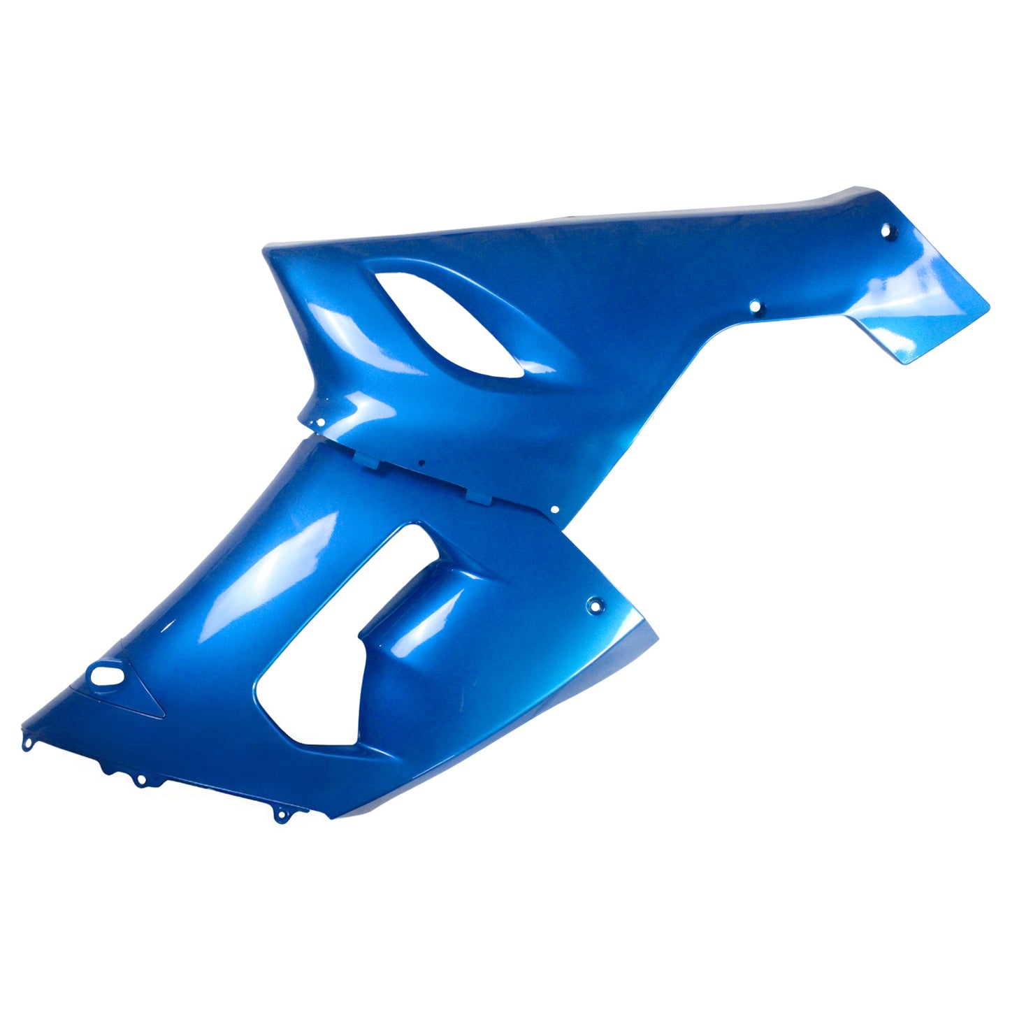 Amotopart Kawasaki 2005-2006 ZX6R 636 Kit di paura blu lucido