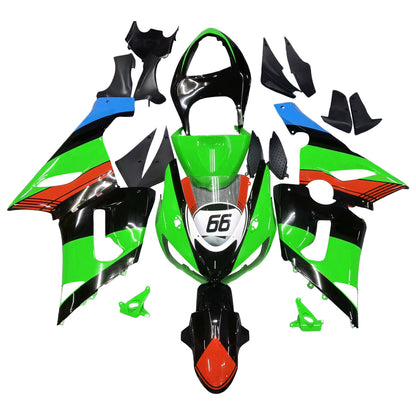 Amotopart Kawasaki 2005-2006 ZX6R 636 Kit di rivestimento colorato nero