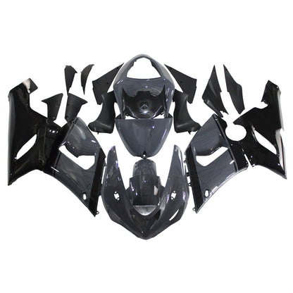 Amotopart Kawasaki 2005-2006 ZX6R 636 Kit di rivestimento nero grigio