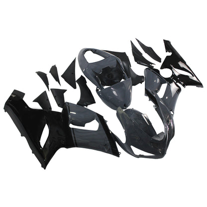 Amotopart Kawasaki 2005-2006 ZX6R 636 Kit di rivestimento nero grigio