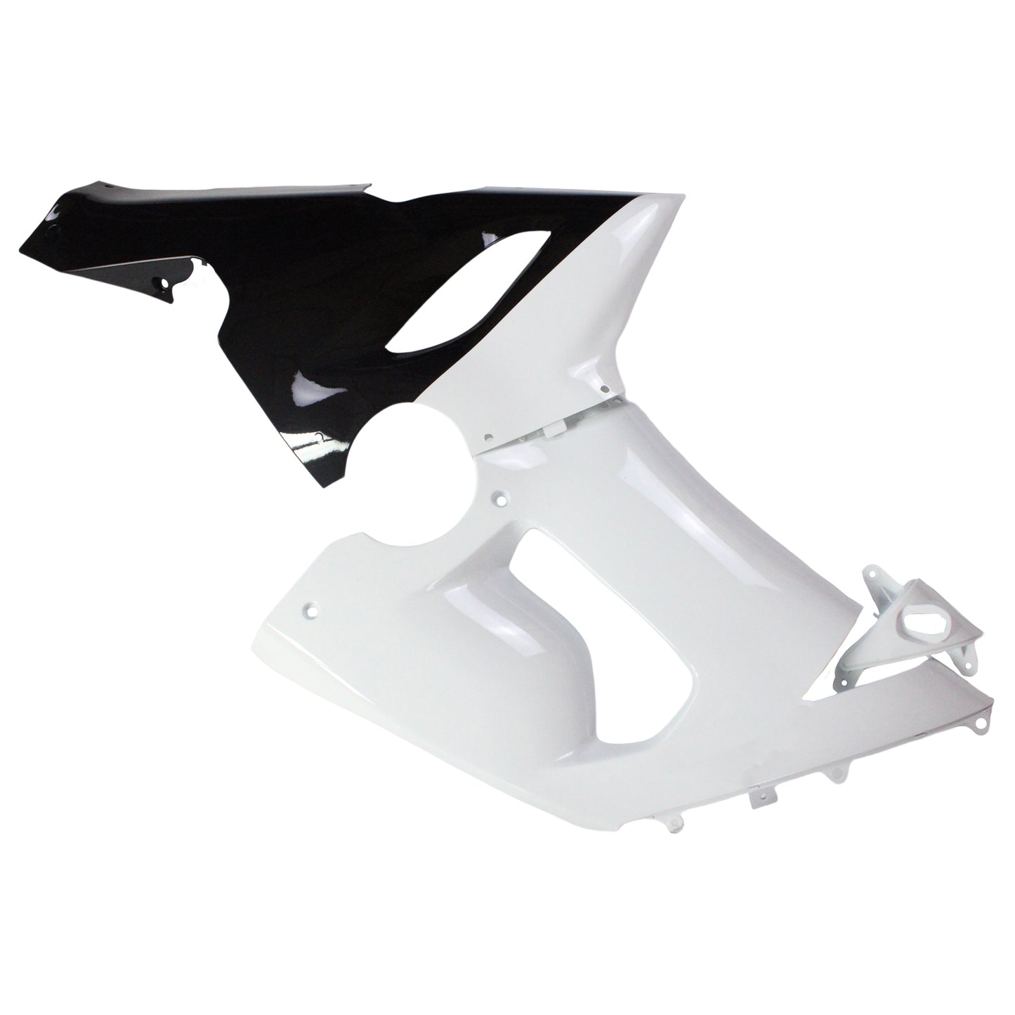 Amotopart Kawasaki 2005-2006 ZX6R 636 kit di paura nero bianco