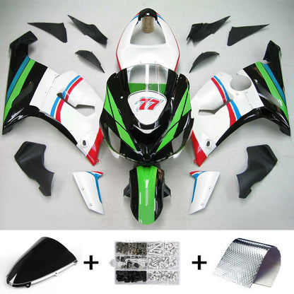 Amotopart Kawasaki 2005-2006 ZX6R 636 WEI Con un kit di vendita a logo colorato
