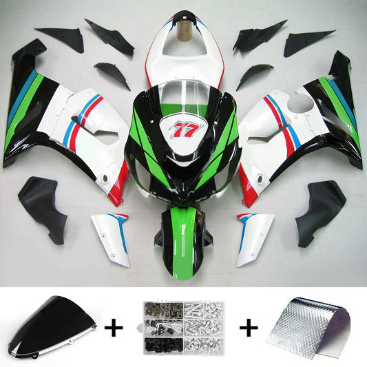 Amotopart Kawasaki 2005-2006 ZX6R 636 WEI Con un kit di vendita a logo colorato