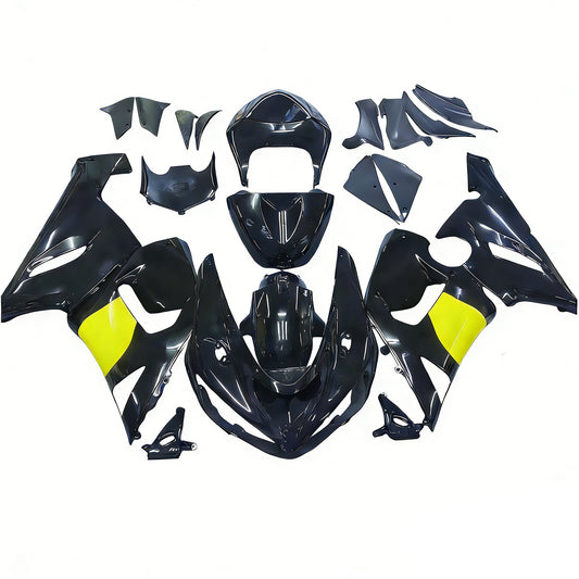 Amotopart Kawasaki 2005-2006 ZX6R 636 Kit di carenatura nera rossa