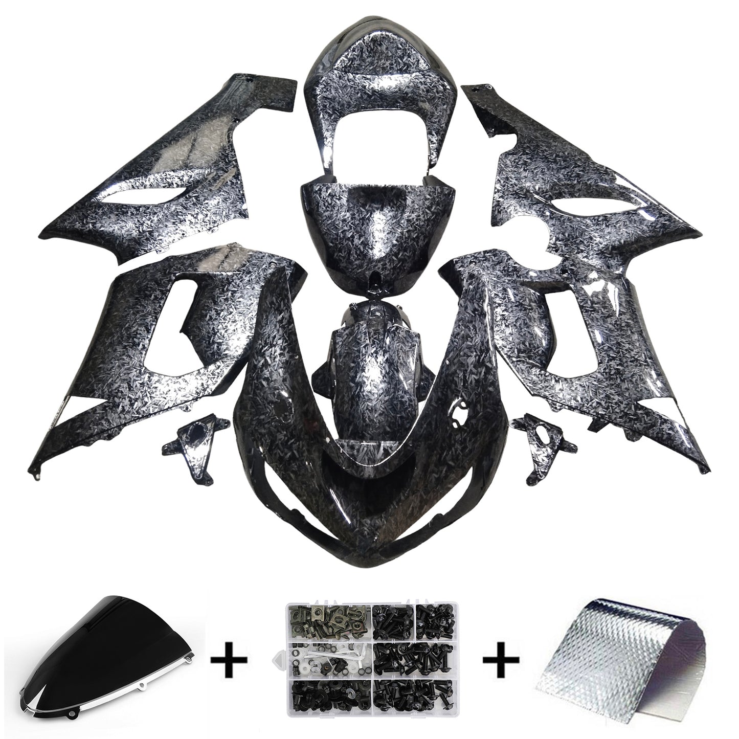 Kit carenatura iniezione in plastica ABS adatto per Kawasaki ZX6R 636 2005-2006
