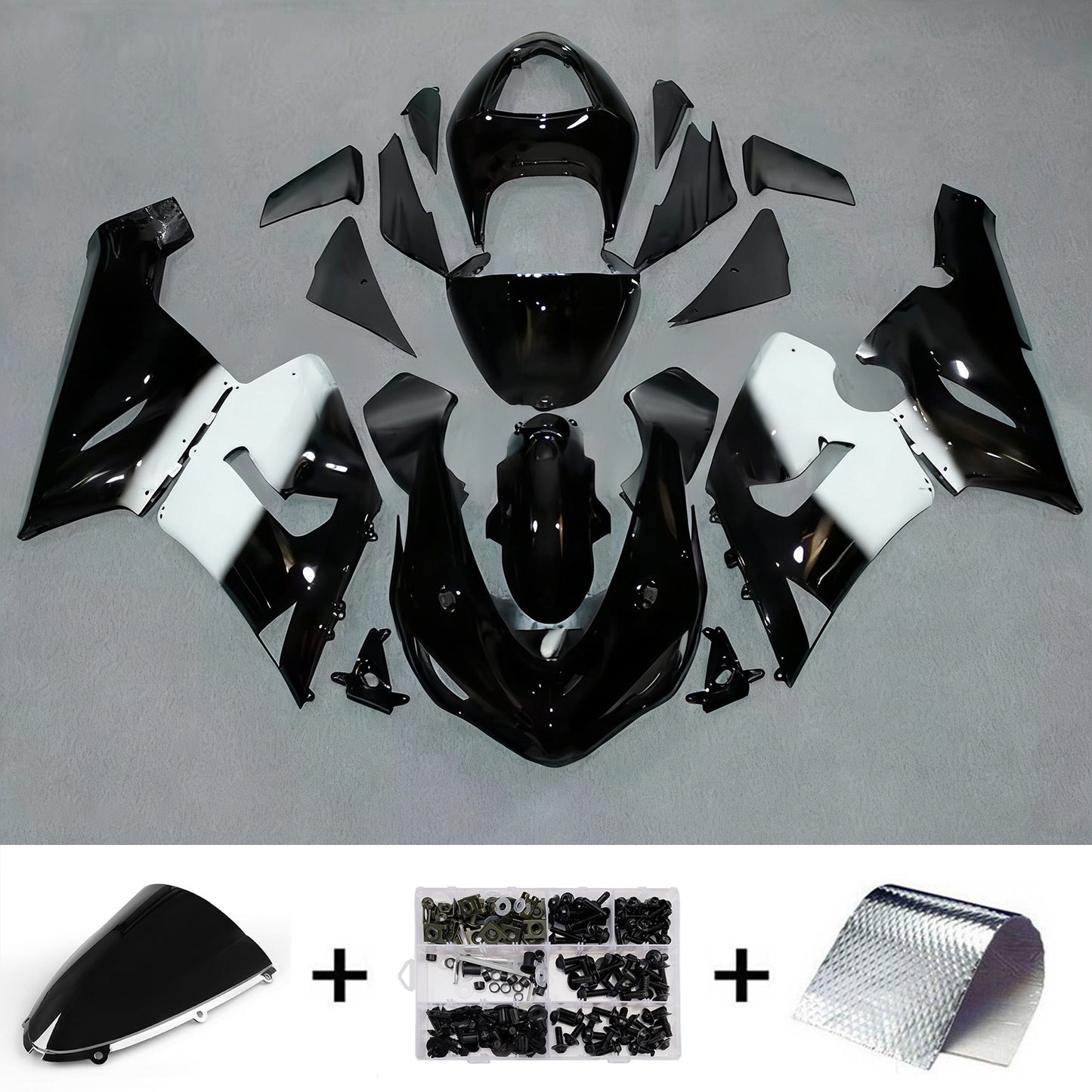 Kit carenatura iniezione in plastica ABS adatto per Kawasaki ZX6R 636 2005-2006