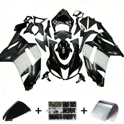 Carene 2007-2008 Kawasaki ZX6R ZX636 Nero Bianco West Ninja Racing Generico