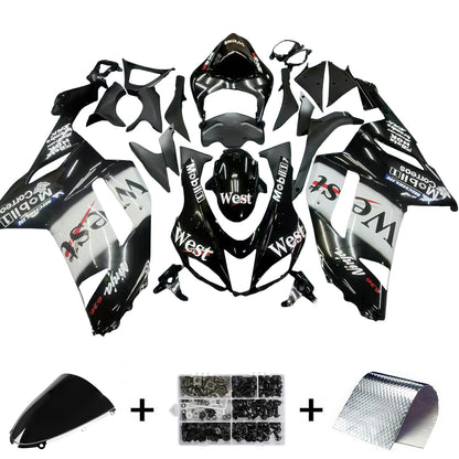 Carene 2007-2008 Kawasaki ZX6R ZX636 Nero Bianco West Ninja Generico