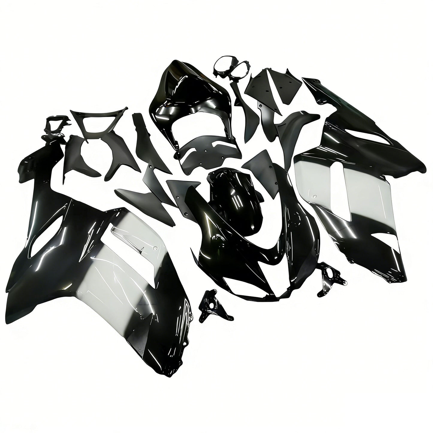 Carene 2007-2008 Kawasaki ZX6R ZX636 Nero Bianco West Ninja Racing Generico