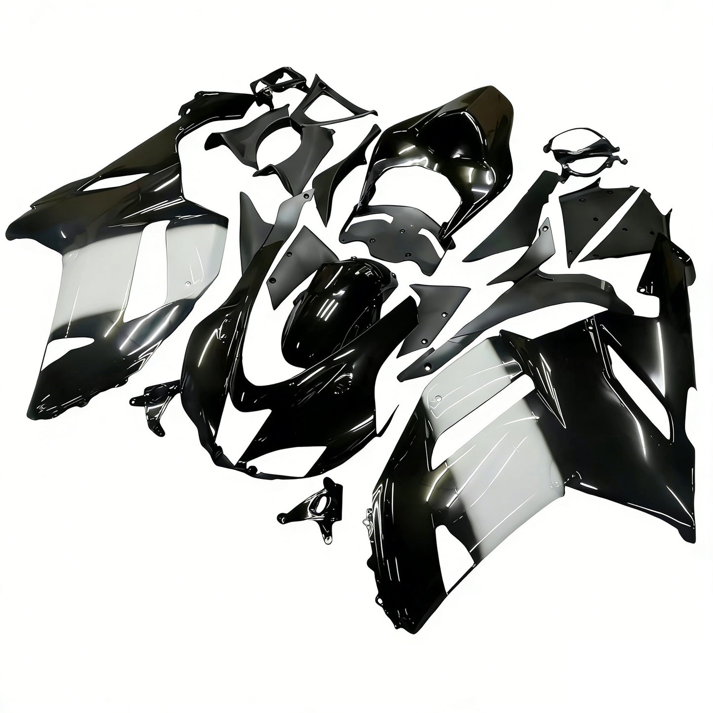 Carene 2007-2008 Kawasaki ZX6R ZX636 Nero Bianco West Ninja Generico