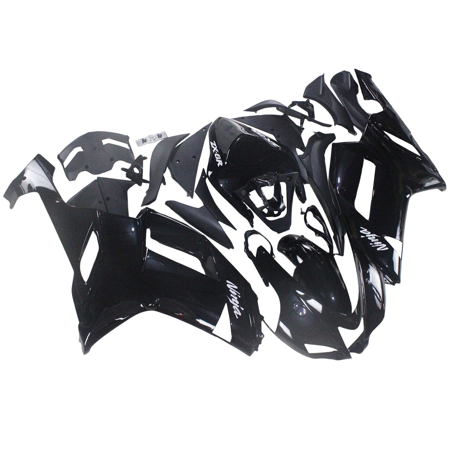 Carene 2007-2008 Kawasaki ZX6R ZX636 Nero Ninja Racing Generico