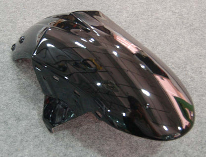 Carene 2007-2008 Kawasaki ZX6R ZX636 Black & Red Flame Ninja Generico