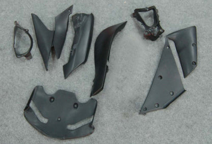Carene 2007-2008 Kawasaki ZX6R ZX636 Black & Red Flame Ninja Generico
