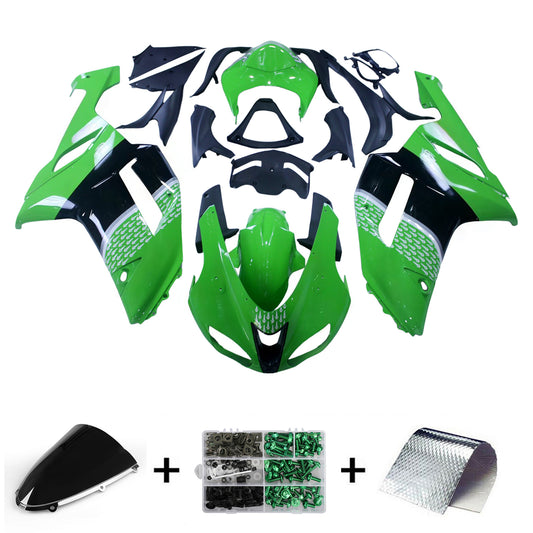 Carene 2007-2008 Kawasaki ZX6R ZX636 Verde Nero ZX6R Racing Generico