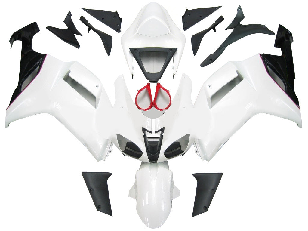 Carene 2007-2008 Kawasaki ZX6R ZX636 Bianco Rosso Nero ZX6R Racing Generico
