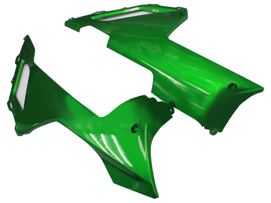 Carene 2007-2008 Kawasaki ZX6R ZX636 Black &amp; Green Flame Ninja Racing Generico