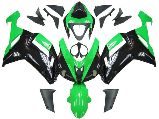 Carene 2007-2008 Kawasaki ZX6R ZX636 Verde Nero Ninja ZX6R Racing Generico