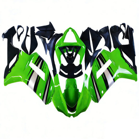 Carene 2007-2008 Kawasaki ZX6R ZX636 Verde Nero Argento Ninja ZX6R Generico