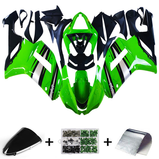 Carene 2007-2008 Kawasaki ZX6R ZX636 Verde Nero Argento Ninja ZX6R Generico
