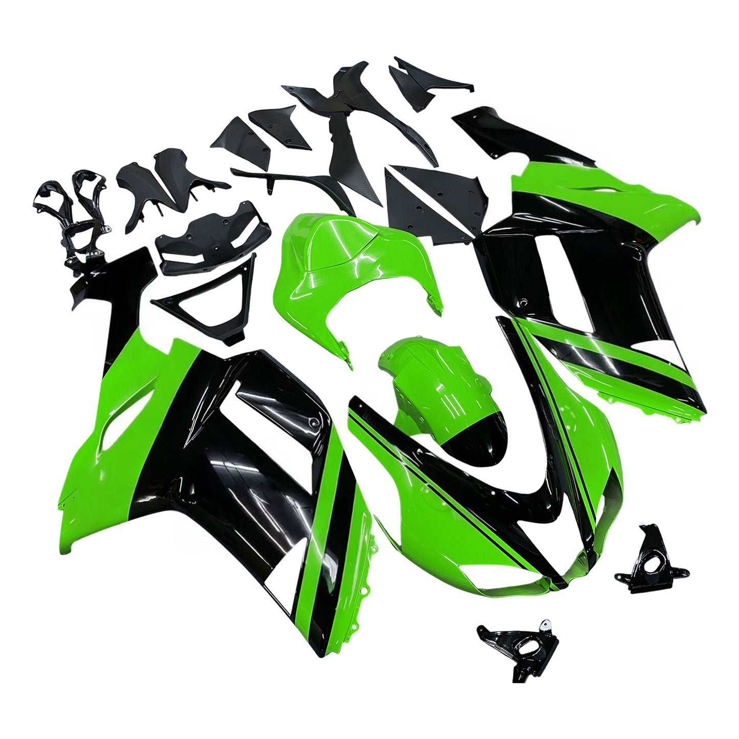 Amotopart Kawasaki ZX6R 636 2007-2008 Kit carena Carrozzeria Plastica ABS