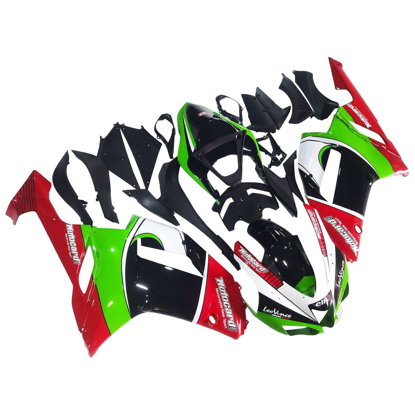 Amotopart Kawasaki ZX6R 636 2007-2008 Kit carena Carrozzeria Plastica ABS