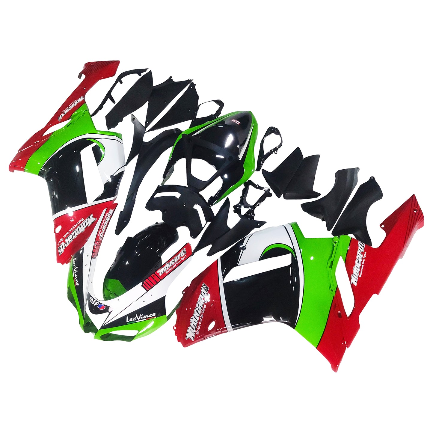 Amotopart Kawasaki ZX6R 636 2007-2008 Kit carena Carrozzeria Plastica ABS