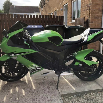Amotopart Kawasaki 2007-2008 ZX6R 636 kit di rivestimento verde nero